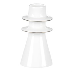 Svícen na kónickou svíčku, porcelánový.