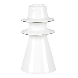 Svícen na kónickou svíčku, porcelánový.