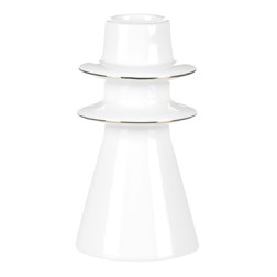 Svícen na kónickou svíčku, porcelánový.