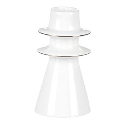 Svícen na kónickou svíčku, porcelánový.