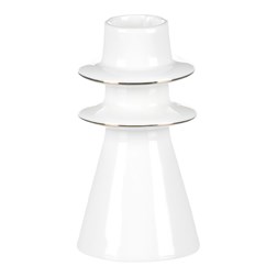 Svícen na kónickou svíčku, porcelánový.