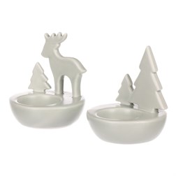 Svícen porcelánový, na čajovou svíčku. Mix 4 druhů. Cena za 1ks.