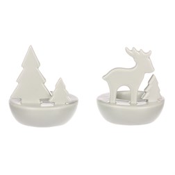 Svícen porcelánový, na čajovou svíčku. Mix 4 druhů. Cena za 1ks.