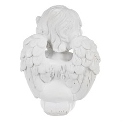 Andílek modlící se - figurka z polyresinu, barva bílá.