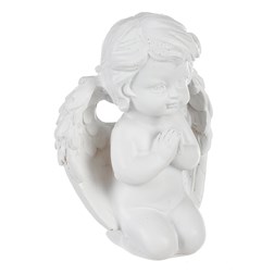 Andílek modlící se - figurka z polyresinu, barva bílá.