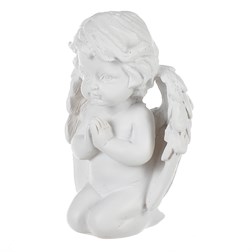 Andílek modlící se - figurka z polyresinu, barva bílá.