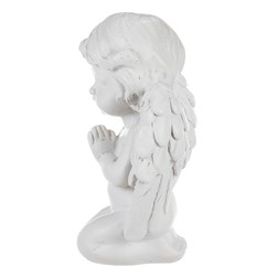 Andílek modlící se - figurka z polyresinu, barva bílá.