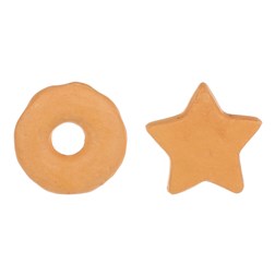 Perníková hvězdička či donut - ozdoby z terakoty, cena za 1 ks.