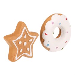 Perníková hvězdička či donut - ozdoby z terakoty, cena za 1 ks.