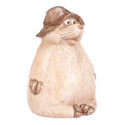 Krtek s kloboukem - zahradní dekorace, magnesium