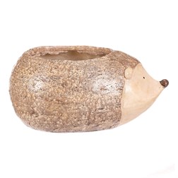 Ježek - zahradní dekorace, obal na květiny, magnesium