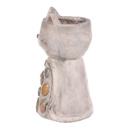 Kočka - obal na květiny, s kamínky, magnesium