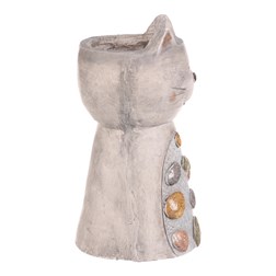 Kočka - obal na květiny, s kamínky, magnesium