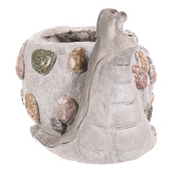 Šnek - obal na květiny, s kamínky, magnesium