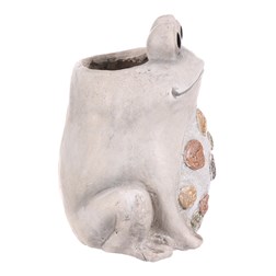 Žába - obal na květiny, s kamínky, magnesium