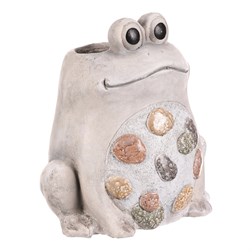 Žába - obal na květiny, s kamínky, magnesium