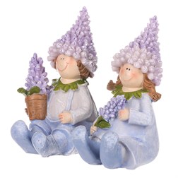 Panáčci levandulový, sedící, mix 2 druhů, polyresin. Cena za 1ks.