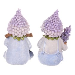 Panáčci levandulový, sedící, mix 2 druhů, polyresin. Cena za 1ks.