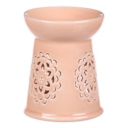 Aroma lampa s motivem mandaly, meruňková barva, porcelán.
