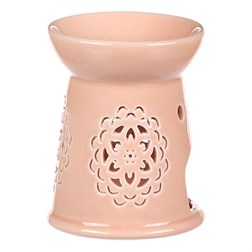 Aroma lampa s motivem mandaly, meruňková barva, porcelán.