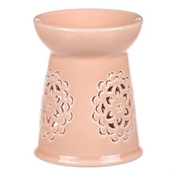 Aroma lampa s motivem mandaly, meruňková barva, porcelán.