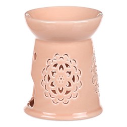 Aroma lampa s motivem mandaly, meruňková barva, porcelán.