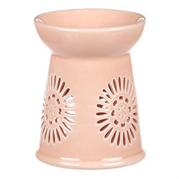 Aroma lampa s motivem sedmikrásky, meruňková barva, porcelán.