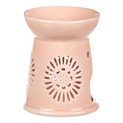 Aroma lampa s motivem sedmikrásky, meruňková barva, porcelán.