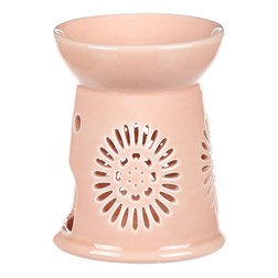 Aroma lampa s motivem sedmikrásky, meruňková barva, porcelán.