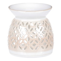Aroma lampa, porcelánová. Krémová barva.