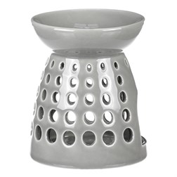 Aroma lampa, porcelánová. Šedivá barva.