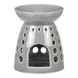 Aroma lampa, porcelánová. Šedivá barva.