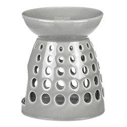 Aroma lampa, porcelánová. Šedivá barva.