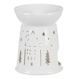 Aroma lampa - vánoční, porcelán, barva modrá