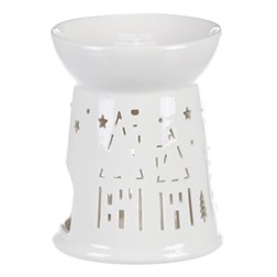Aroma lampa - vánoční, porcelán, barva modrá
