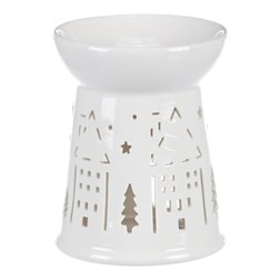 Aroma lampa - vánoční, porcelán, barva modrá