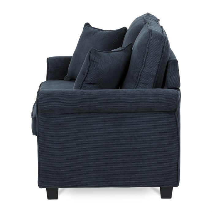 Dvojmiestna pohovka, modrá, menčestrová látka, ASB-4170 BLUE2