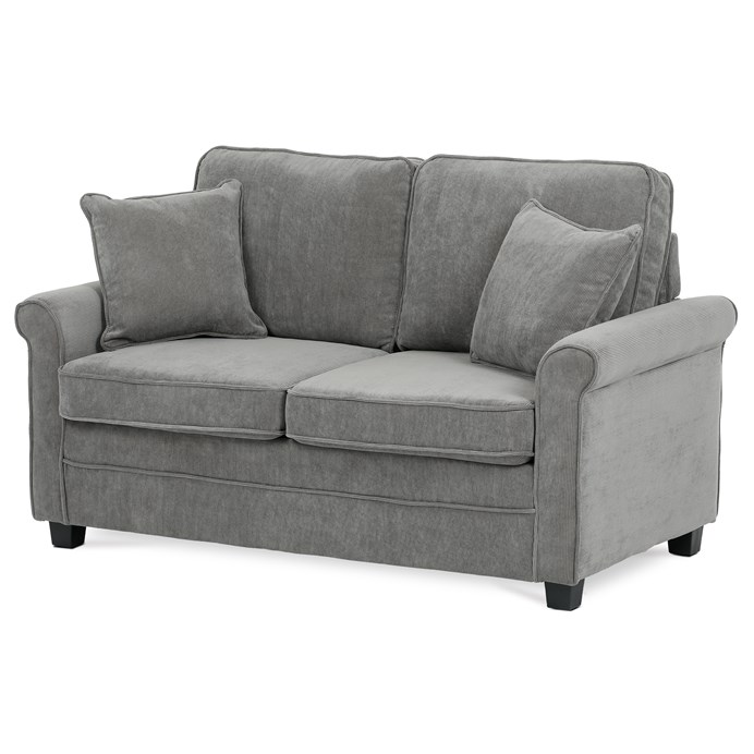 Dvojmiestna pohovka, sivá, menčestrová látka, ASB-4170 GREY2