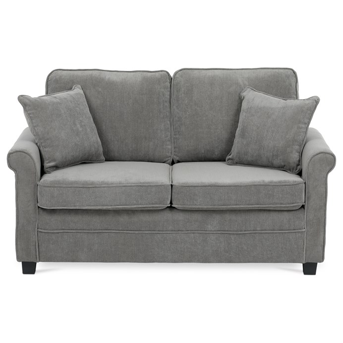 Dvojmiestna pohovka, sivá, menčestrová látka, ASB-4170 GREY2