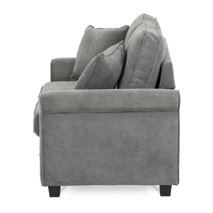Dvojmiestna pohovka, sivá, menčestrová látka, ASB-4170 GREY2