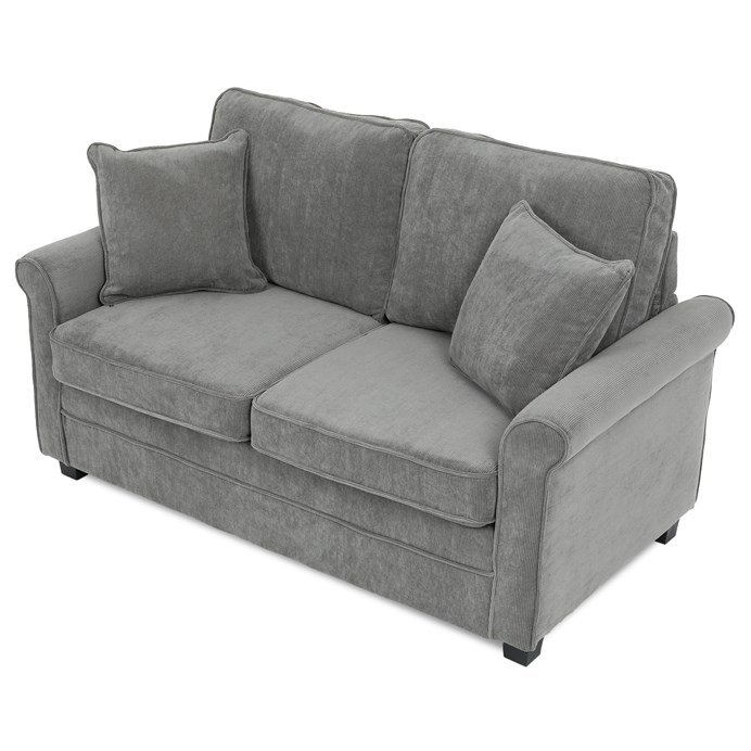 Dvojmiestna pohovka, sivá, menčestrová látka, ASB-4170 GREY2
