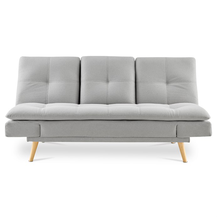 Trojmiestna pohovka, sivá, látka, ASB-4720 SIL2