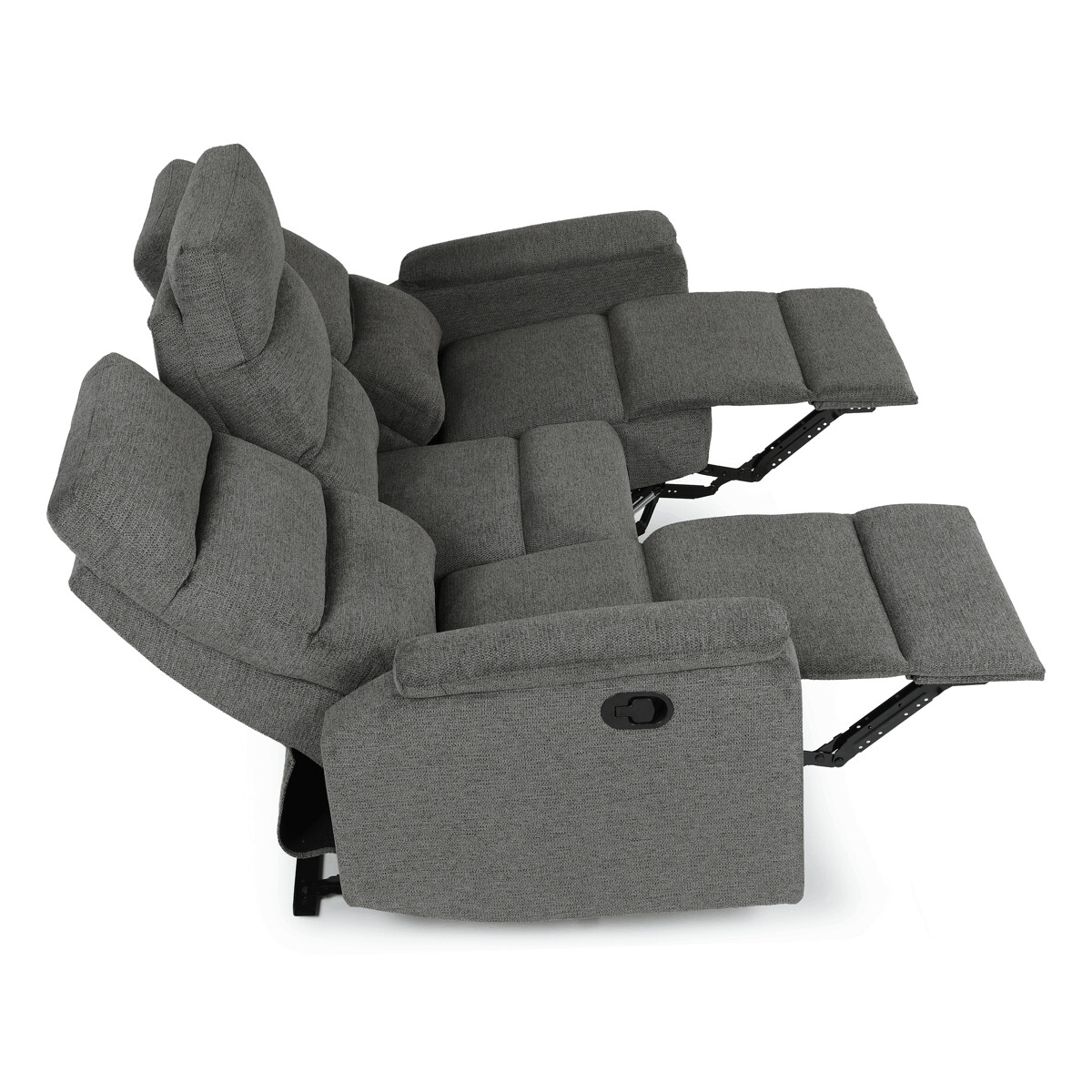 Polohovacia sedacia súprava 3+1+1 látka ASD-C5980 GREY2 Sivá