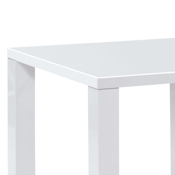 Jedálenský stôl 80x80x76cm, vysoký lesk biely AT-3005 WT
