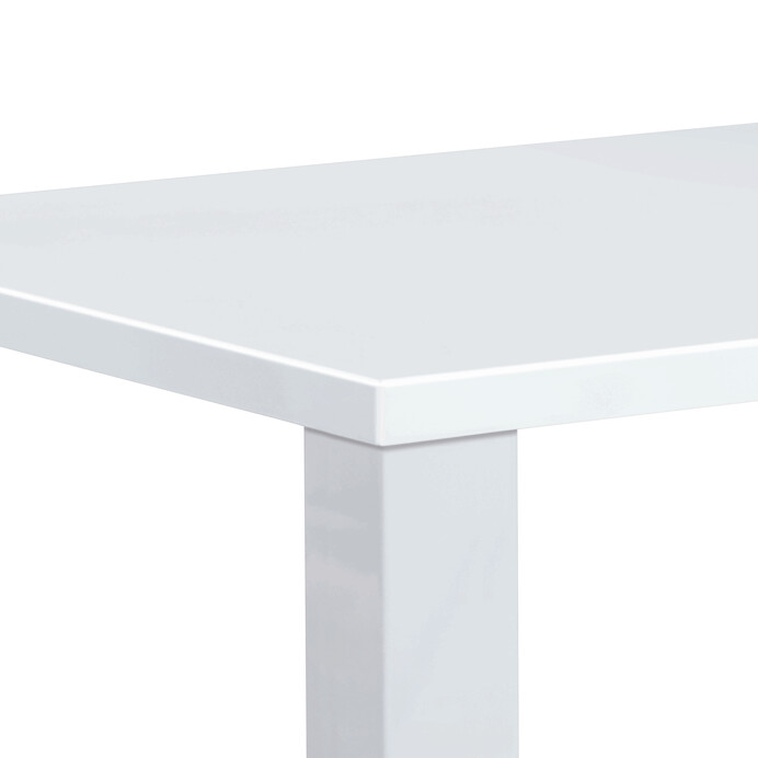 Jedálenský stôl 160x90x76 cm, vysoký lesk biely AT-3008 WT