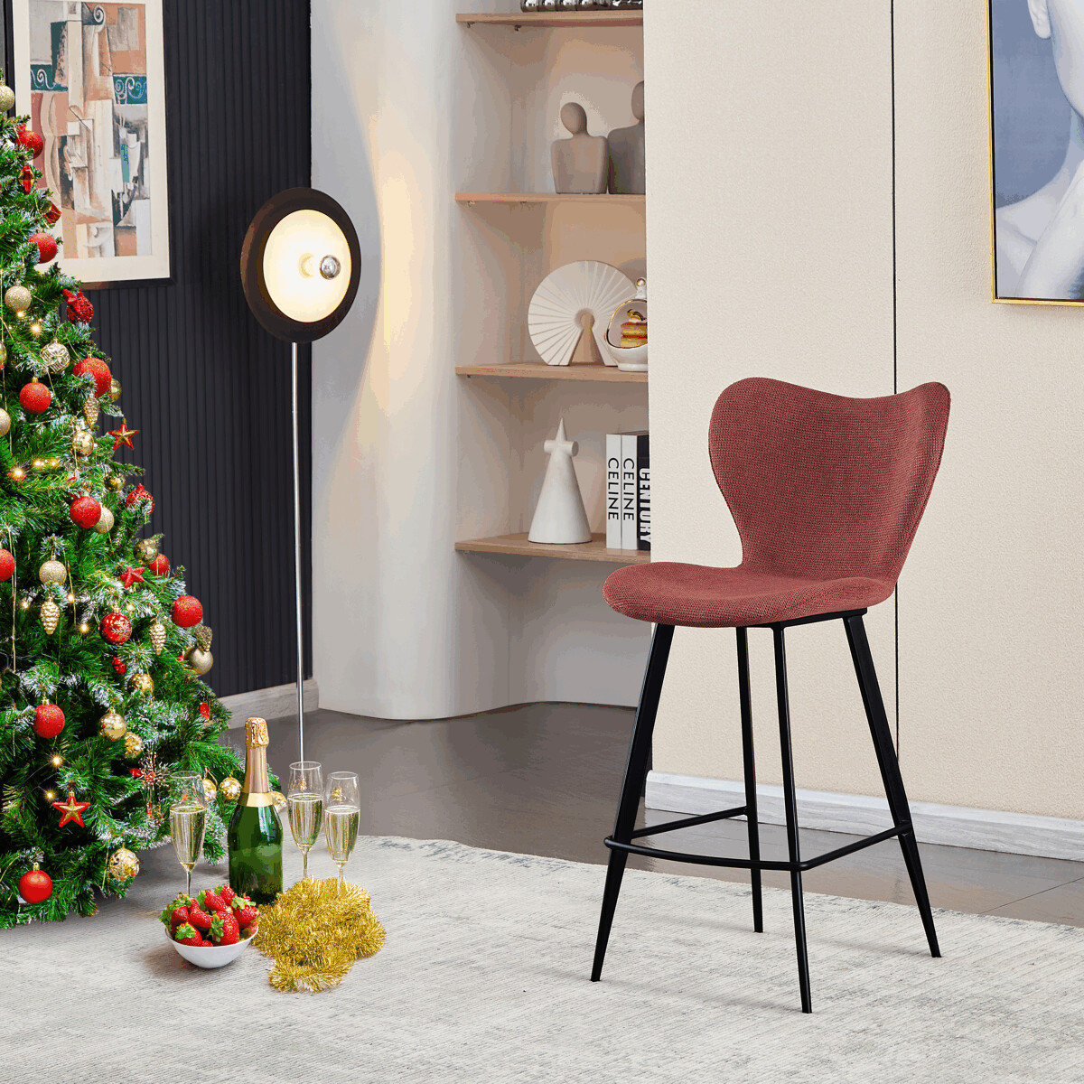 Barová stolička AUB-1068 RED2