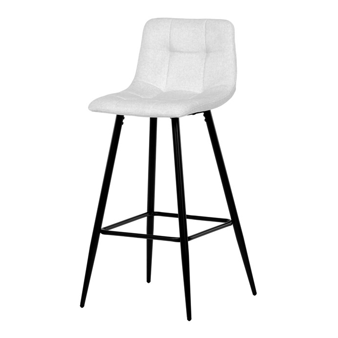 Barová stolička, biela, látka, AUB-X7015 WT2