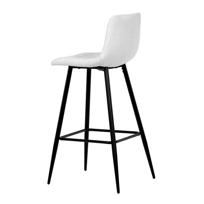 Barová stolička, biela, látka, AUB-X7015 WT2