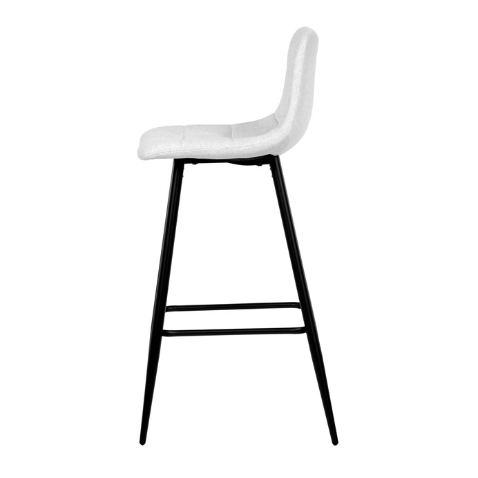 Barová stolička, biela, látka, AUB-X7015 WT2