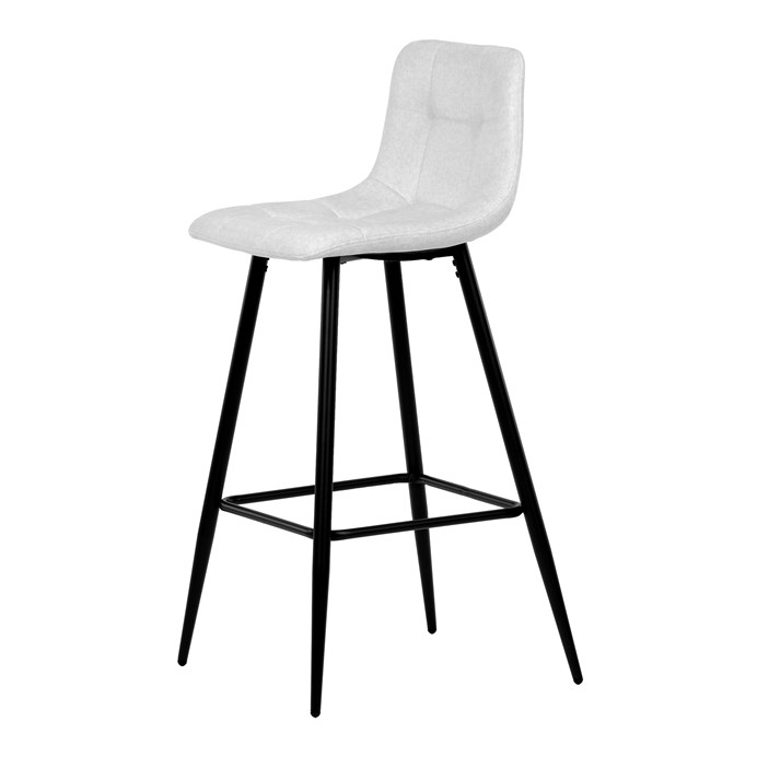 Barová stolička, biela, látka, AUB-X7015 WT2